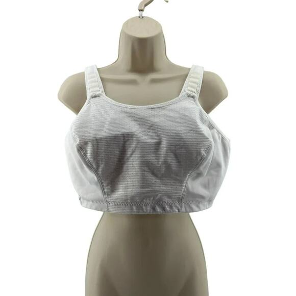 Glamorise Double Layer Custom Control High Impact Sports Bra 1166 White 42F - Picture 2 of 10